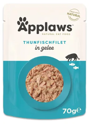 Productafbeelding van Applaws Natuurlijk natvoer voor katten, in zakje, tonijnfilet in gelatine – 1 stuk
