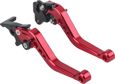 Image de 2pcs levier d'embrayage de frein de moto - guidon - dispositif de freinage réglable en alliage d'aluminium