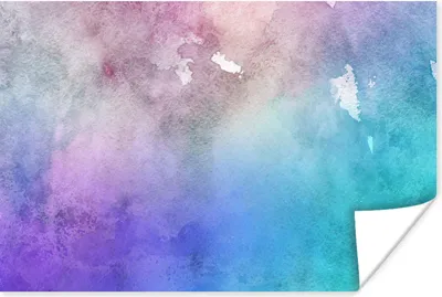 Produktbild von MuchoWow® Poster Aquarell - Lila - Braun - Grün 120x80 cm - Bilder