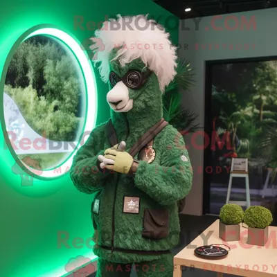 Produktbild von Waldgrünes REDBROKOLY Lama-Maskottchenkostüm mit Jacke und Digitaluhren