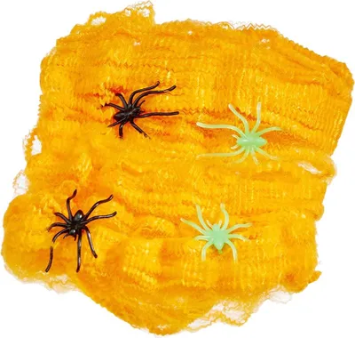 Produktbild von Oranges Spinnennetz mit 4 Spinnen (40gramm)