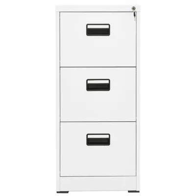 Zdjęcie produktu dla vidaXL Szafka na dokumenty biała 46x62x102,5 cm stalowa