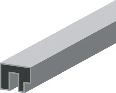 Produktbild von Alu Abschlussprofil - Edelstahloptik, Länge: 200 cm