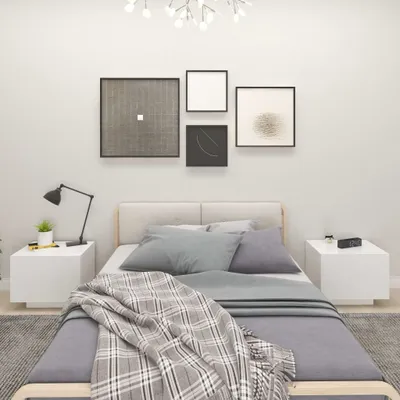 Produktbild von vidaXL Nachttisch Weiß 100x35x40 cm Holzwerkstoff
