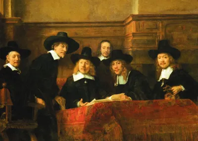 Produktbild von Kunstkarte Rembrandt "Die Staalmeesters"