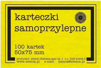 Image de Notes autocollantes fluo 50x75mm 100K jaune