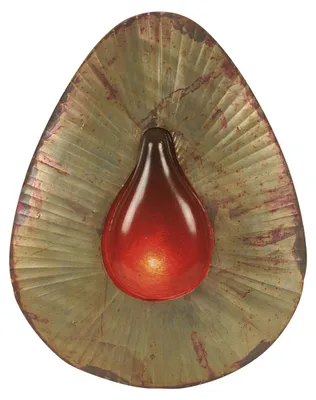 Zdjęcie produktu dla Dekoracyjna lampa ścienna, wykonana z metalu i tworzywa sztucznego, kolor czerwony, wymiary 40 x 50 x 9 cm, gwint E14