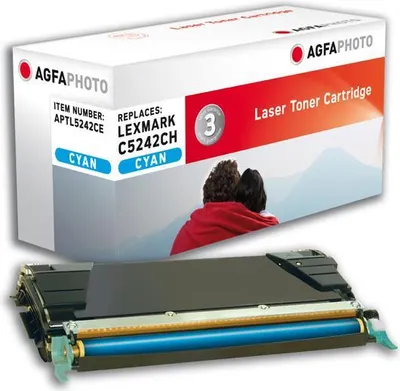 Imagen del producto de AgfaPhoto APTL5242CE, Lexmark, C524, C532DN, C532n, C534DN, C534DTN, C534N, Cian, C5242CH