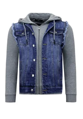 Produktbild von Jeansjacke Mit Stoffärmeln RJ - S