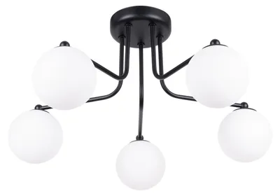 Zdjęcie produktu dla Żyrandol ASTRAL 5 czarny 5xG9 8W stal/szkło 29x64x58cm Sollux Lighting