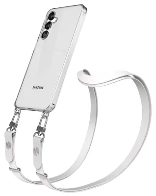 Produktbild von EAZY CASE Handykette magnetisch mit Handyhülle für Samsung Galaxy A16, Crossbody Handyband 1-1,90m verstellbar mit 2 Ösen in Grau