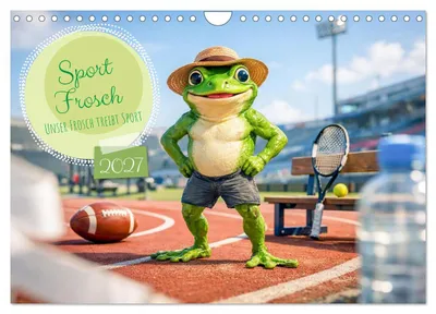Zdjęcie produktu dla Sportfrosch (kalendarz ścienny 2027, format A4 poziomy), kalendarz miesięczny CALVENDO