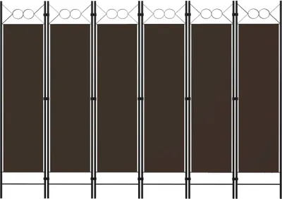 Zdjęcie produktu dla Parawan 6-panelowy, brązowy, 240 x 180 cm