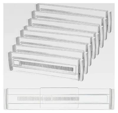 Produktbild von Schubladentrenner, 8er Set Verstellbare Kunststofftrenner (30-50cm) für Schubladen, Kleiderschrank, Schlafzimmer, Schreibtisch, Kommode, Küche