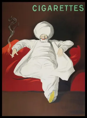 Produktbild von Plakat 40x55cm Zigaretten, Cappiello Vintage für das Wohnzimmer