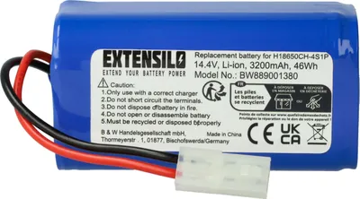 Produktbild von EXTENSILO Akku kompatibel mit Phicomm X3 Saugroboter (3200 mAh, 14,4 V, Li-Ion)