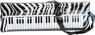 Produktbild von Aufblas-Klavier mit Umhängeschlaufe Aufblasbares Keyboard schwarz-weiss -