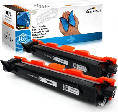 Produktbild von 2x Toner ersetzt Brother TN1050 – Kompatibel mit DCP-, HL- und MFC-Serien, 1.000 Seiten pro Kartusche
