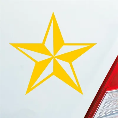 Produktbild von Auto Aufkleber Stern Stars Star 10x10 cm Gelb Sticker Heckscheibenaufkleber