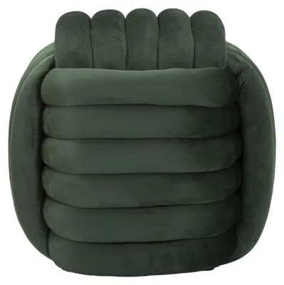 Immagine prodotto di Puff Softy in velluto verde bottiglia 45x45x45 cm