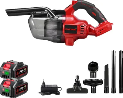Obrázek produktu pro Vysavač, bezdrátový ruční vysavač, sací výkon 16 kPa, sada 2 baterií