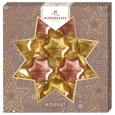 Zdjęcie produktu dla Niederegger nugat poinsecja duo orzech i krem opakowanie 125g