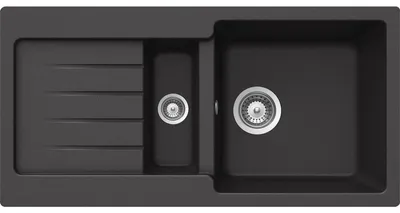 Productafbeelding van SCHOCK spoelbakken, model TYPOS D-150S, in de kleur NERO