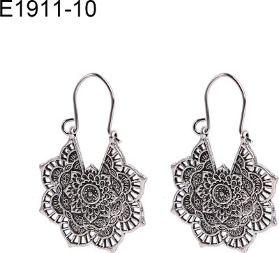 Produktbild von Retro Frauen Bohemian Ethnische Geometrische Baumeln Eardrop Haken Ohrringe Schmuck Geschenk-E1911-10