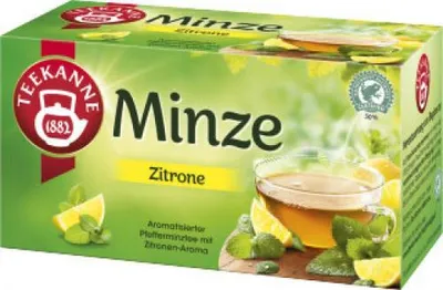 Image de Teekanne Menthe Citron Thé à la menthe aromatisé au citron 20 sachets 30g