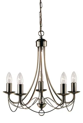 Produktbild von Maibaum Messing Stahl Industrie-Nordisch Kronleuchter 5 Lichter E14