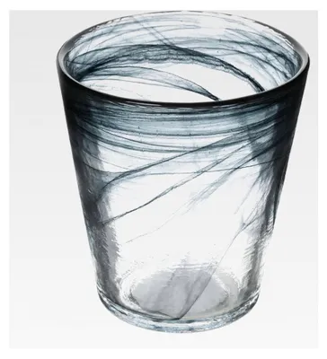 Produktbild von 6er Set konische Wassergläser 250ml aus Glas mit Farbverlauf schwarz