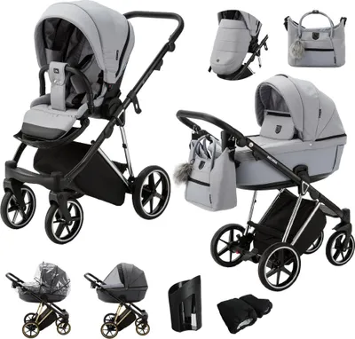 Obrázek produktu pro ADAMEX Kočárek kombinovaný Belissa Special Edition Grey/Silver