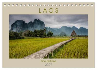 Produktbild von Laos - eine Bildreise (Tischkalender 2027 DIN A5 quer), CALVENDO Monatskalender