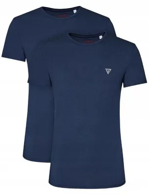Zdjęcie produktu dla T-Shirt Męski Guess U97G02 Kcd31 Granatowy - Xxl Zestaw 2Pak Koszulka Męska