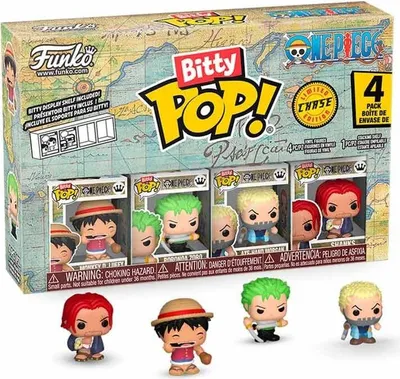 Obrázek produktu pro Blistrové 4-balení Bitty POP One Piece Luffy Figurky