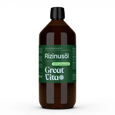 Produktbild von VitaFeel Rizinusöl 1000 ml | 100% reines kaltgepresstes Rizinus-Öl