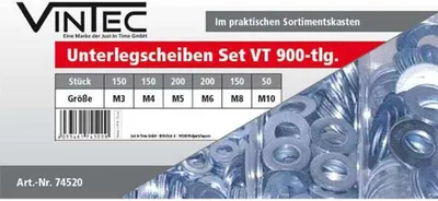 Produktbild von Vintec Unterlegscheiben Set 900tlg M3-M10