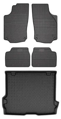 Productafbeelding van Rubberen automatten + kofferbakmat voor Opel Corsa C 2002-2006 – 5-delig, zwart, op maat – Wielganizator SolidPRO