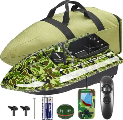 Produktbild von Smart Futterboot mit Echolot Köderboot Karpfenangeln Futterboot Nachtangeln Ferngesteuertes Boot mit Fischfinder Köderlieferboot Fischfind Boot