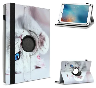 Produktbild von Tablet Hülle für Doogee U9 U10 U11 /Pro Tasche Schutzhülle Case 360 Grad DrehbarFarbe 360 Uni:Motiv 4