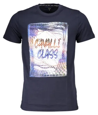 Produktbild von Stylisches Herren T-Shirt Blau mit Print und Rundhals – Kurzarm