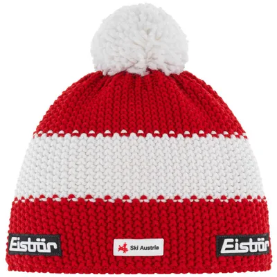 Zdjęcie produktu dla Eisbär Star Pompon SKA Beanie Red/White/Red UNI Czapka