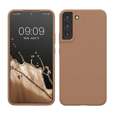 Obrázok produktu pre kwmobile puzdro kompatibilné s puzdrom Samsung Galaxy S22 Plus - silikónové puzdro na mobilný telefón - mäkký povrch puzdra na mobilný telefón - bezdrôtové nabíjanie - cappuccino