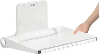Produktbild von Faltbarer Duschhocker zur Wandmontage für Senioren – weiß
