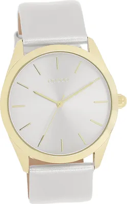 Produktbild von Oozoo Leder Damen Uhr Analog Quarzuhr Armband silber Timepieces D2UOC11330