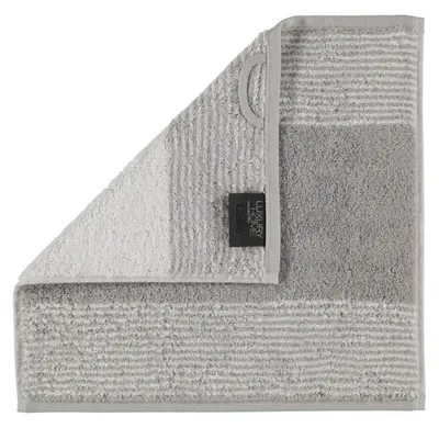 Produktbild von Seiftuch - Grau - Weiß - Baumwolle - 30 x 30 cm - mit feinen Streifen