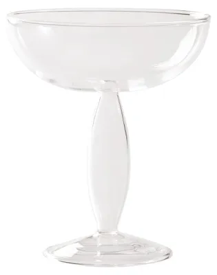 Produktbild von Dorici Set aus 4 mundgeblasenen, klaren Borosilikatglasbechern - klassisch-modernes Design für Cocktails, Schaumweine und elegante Desserts