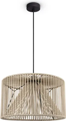 Produktbild von LED Pendellampe Wohnzimmer Hängeleuchte Esszimmer Vintage Korboptik Boho Natur