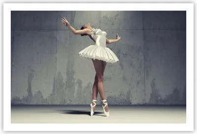 Produktbild von Poster - Poster ohne Rahmen - Ballerina Weiß Wand - 91,5x61 cm - Wand Bild - Wanddeko - Wandbilder - Kunstposter - Wandposter - Bilder - Kunstdruck - Wanddekoration - Wandbild - P2XAA91x61-4344