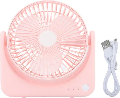 Immagine prodotto di Piccolo ventilatore da tavolo USB, silenzioso, portatile, per casa, auto, viaggi, ufficio, interni ed esterni, rosa